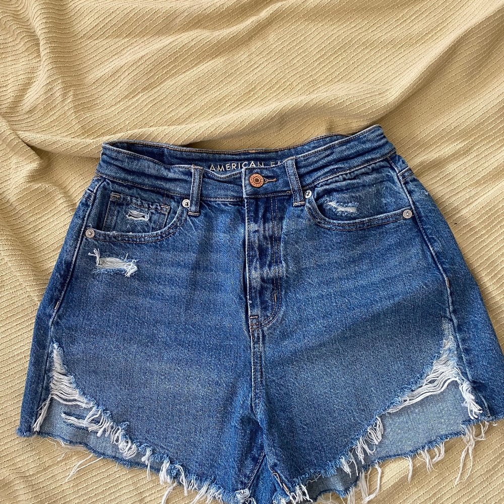 American Eagle highest rise mom shorts
